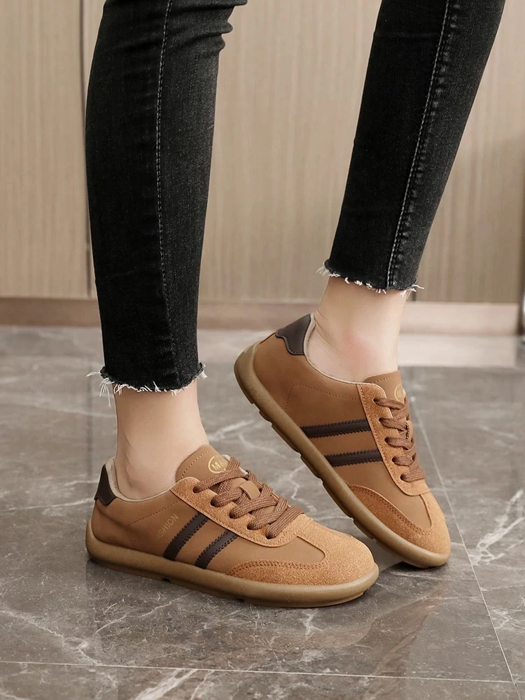 女生运动时尚百搭尤莱特潮流阿甘鞋MR086-棕色