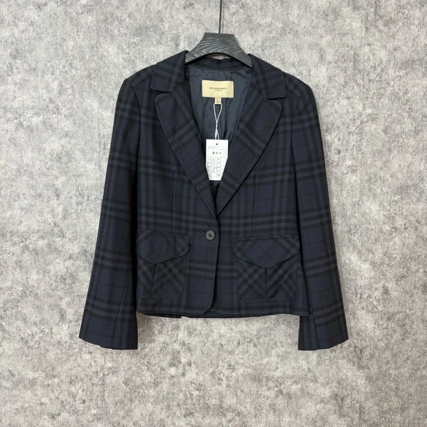 95新 BURBERRY/博柏利 Burberry黑色格纹西服