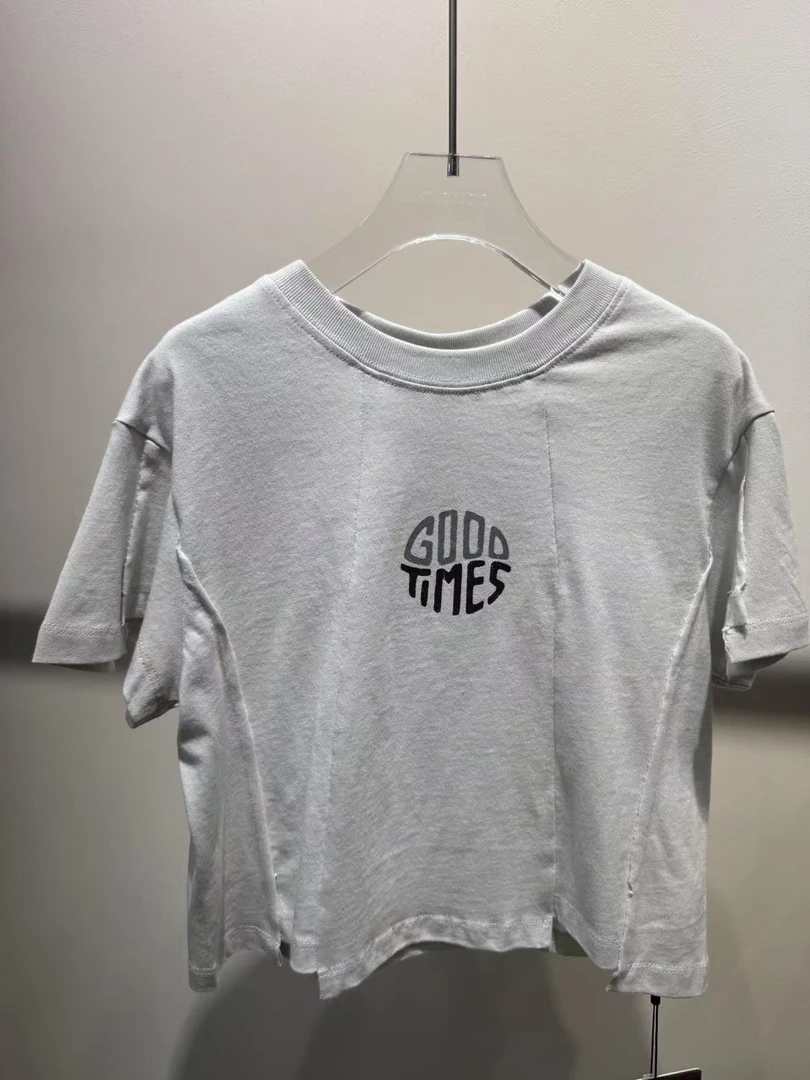 XTJ STUDIO童装 设计师款 LC小童 胸口英文字母短袖 新品