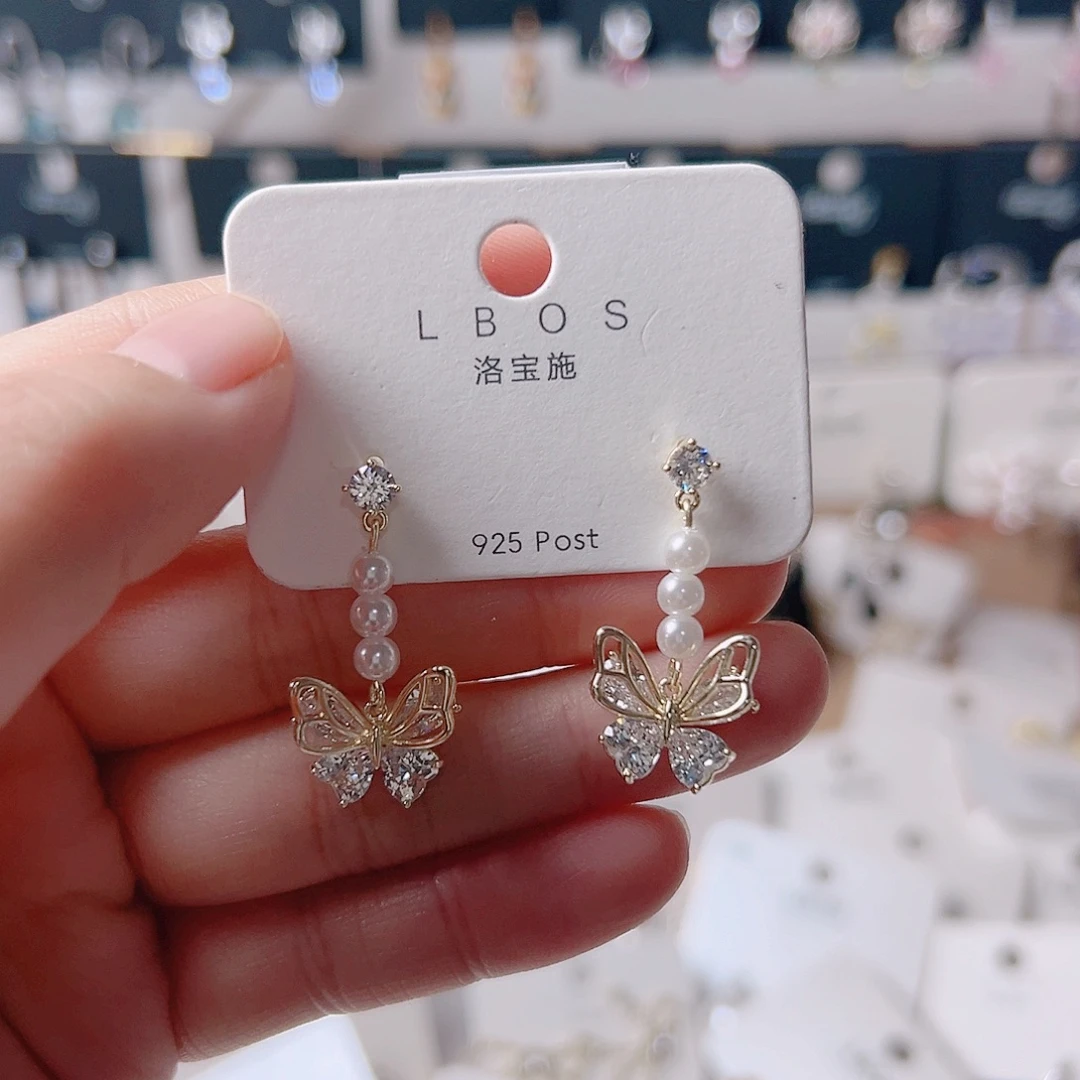 琉璃铁合金合金耳环的