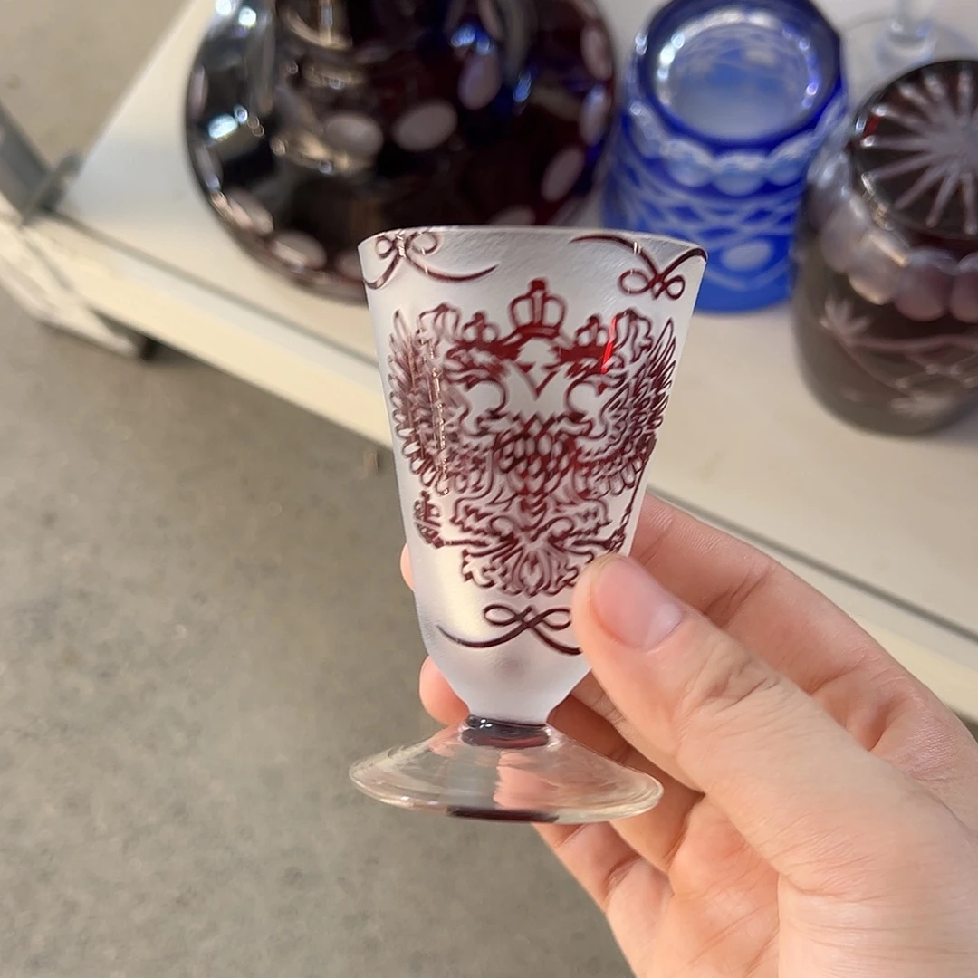 平底款水晶玻璃微瑕一个