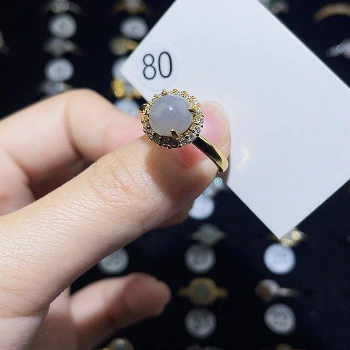 翡翠未镶嵌戒指戒指