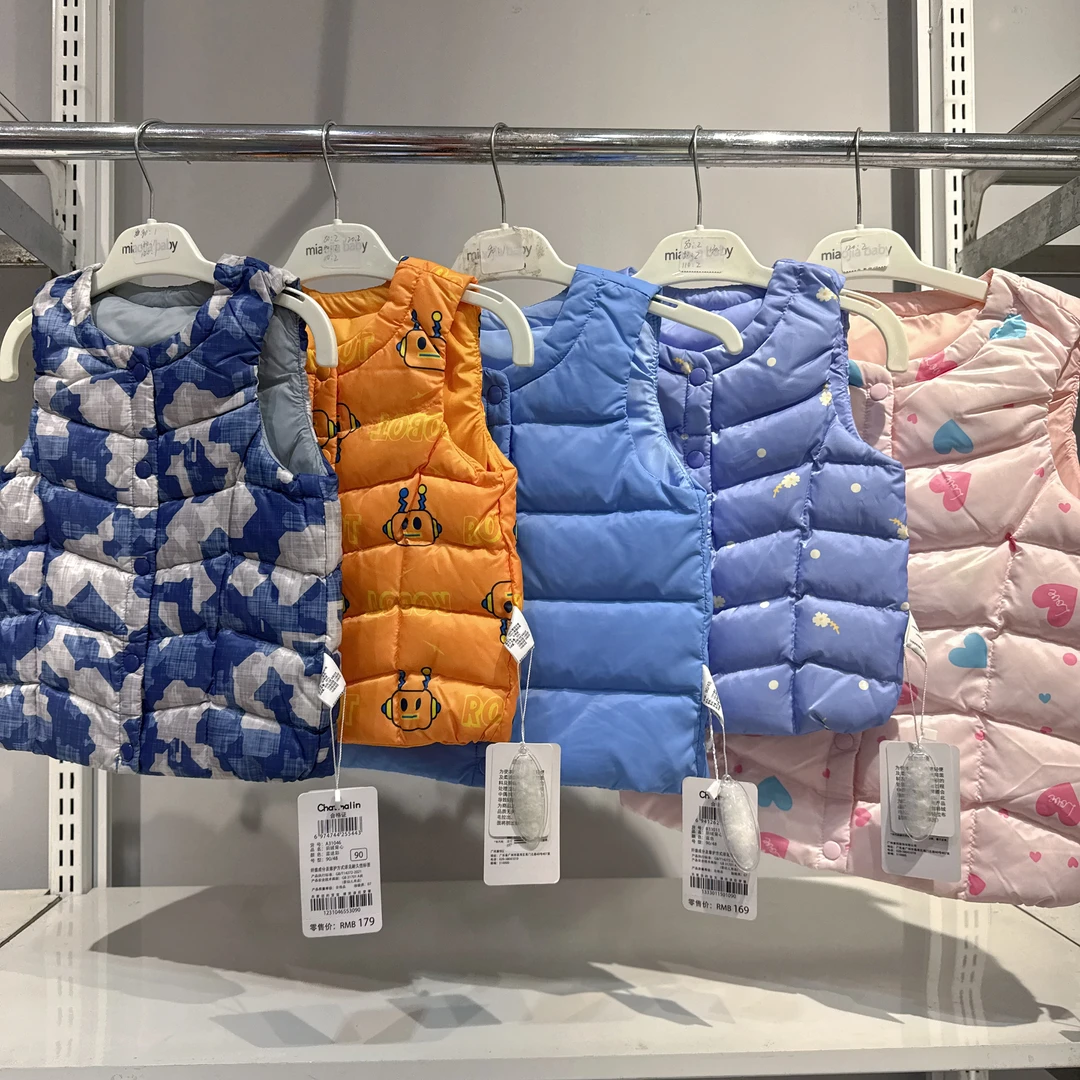 宝宝冬季背心轻便马甲迷彩冬款薄款连帽小童轻薄羽绒马甲