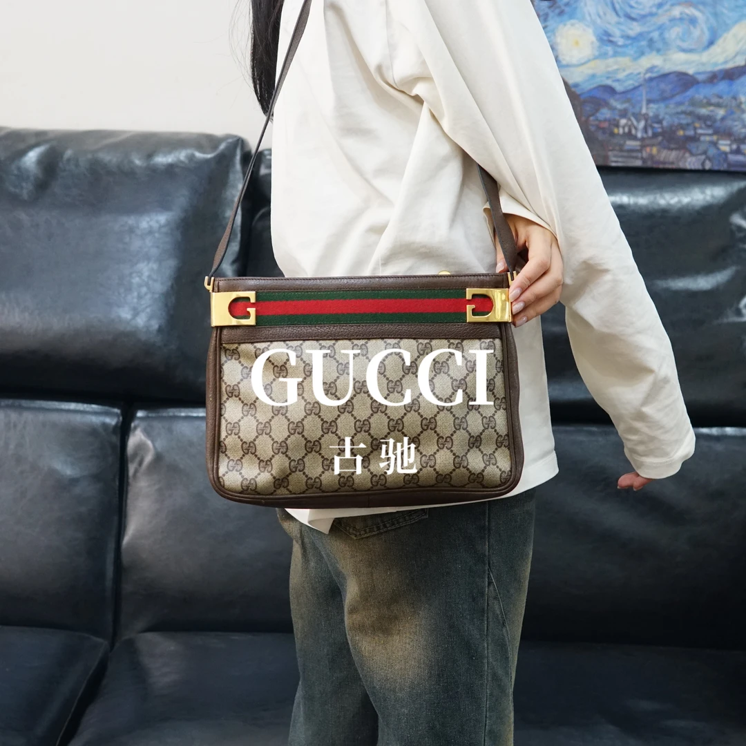 95新 GUCCI/古驰 老花斜挎包/XS01814039/4039