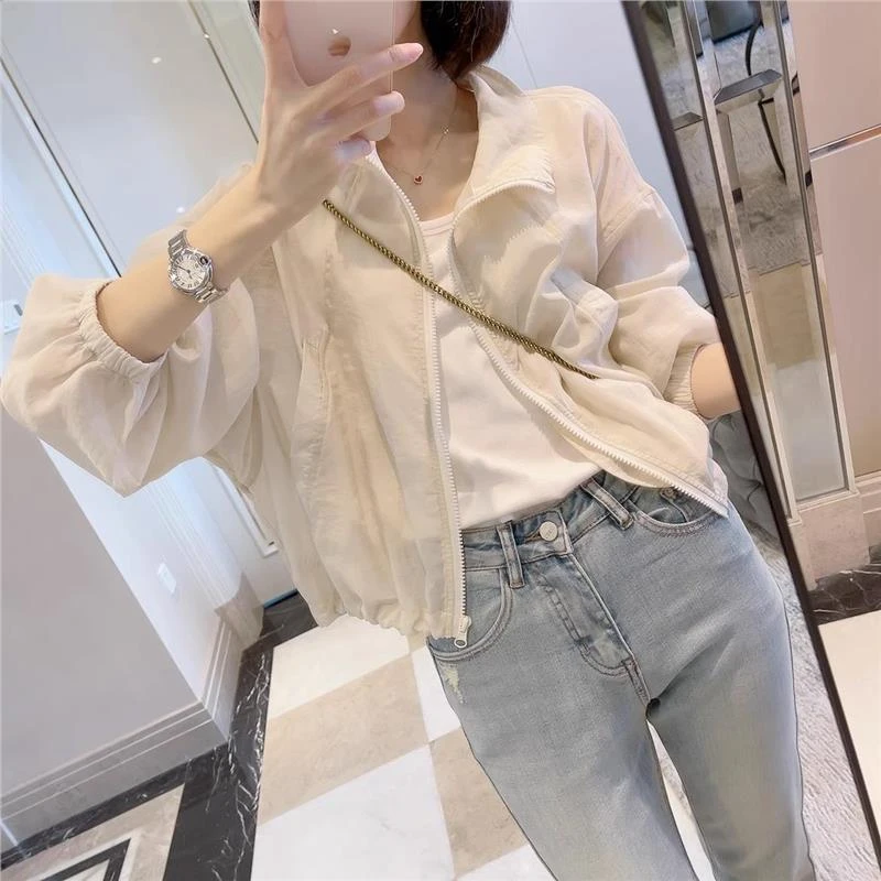 爆款小个子短款防晒衣女2025新款夏季时尚轻薄透气防晒服外套上衣