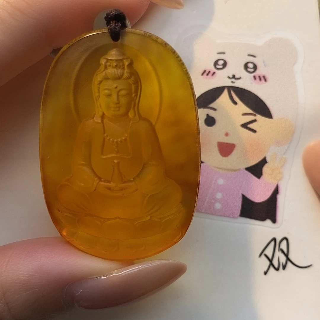 定制琥珀未镶嵌观音