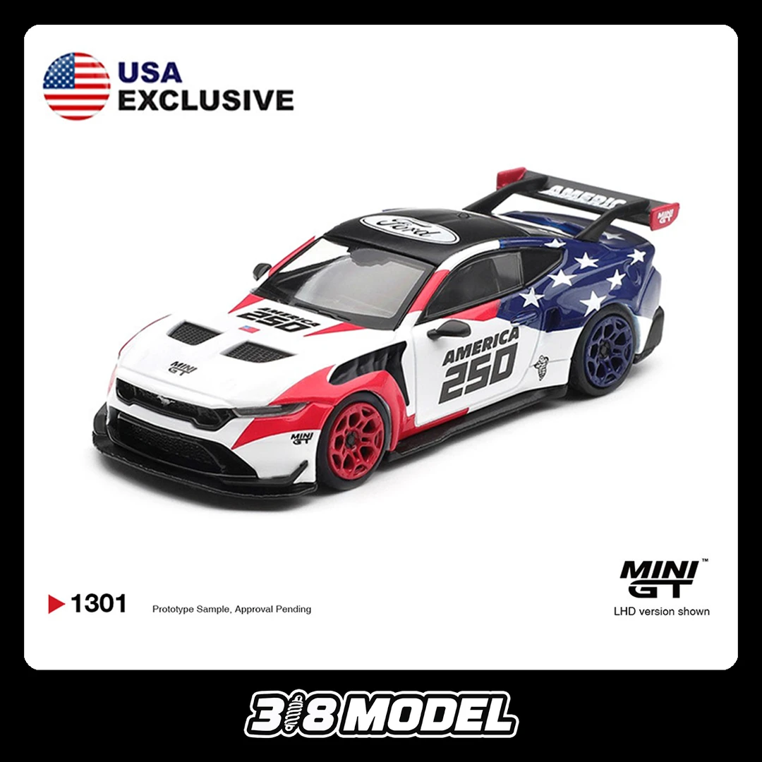 现货 MINIGT 1301 1:64 福特Mustang GTD America 250 美国特别版