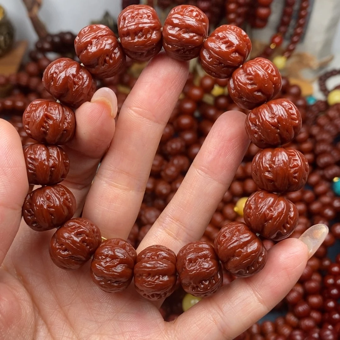 手串猴头核桃凹底八棱16
