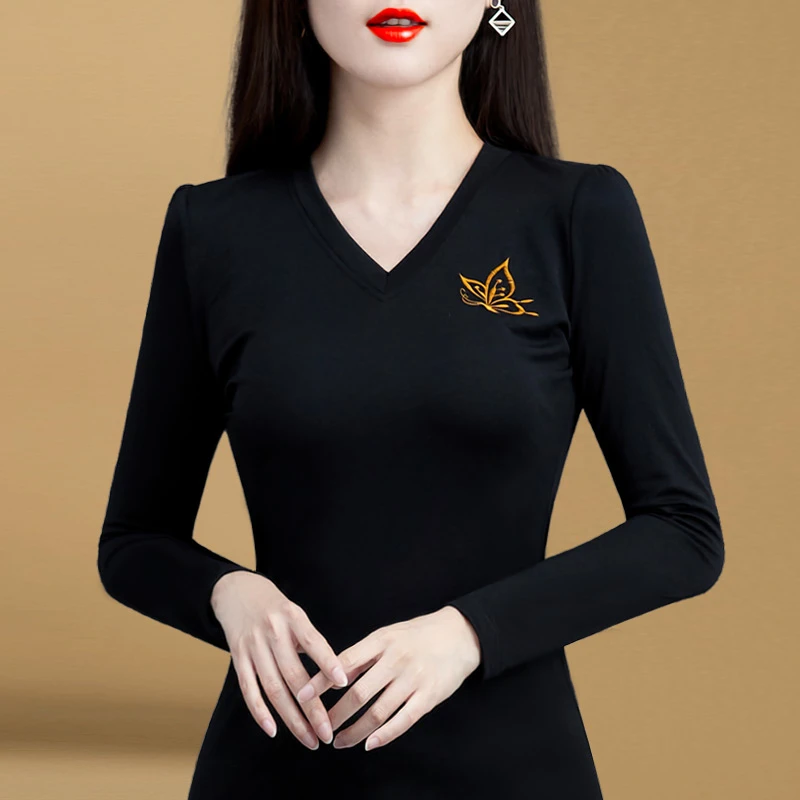 2738黑色修身秋季女上衣【M,L,2XL】