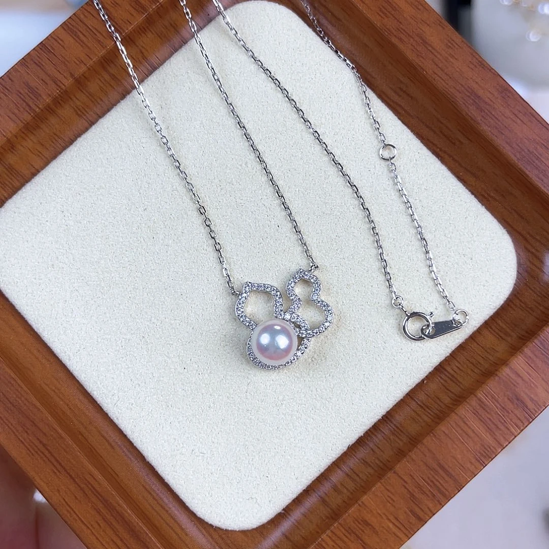 海水珍珠银S925镶嵌颈饰