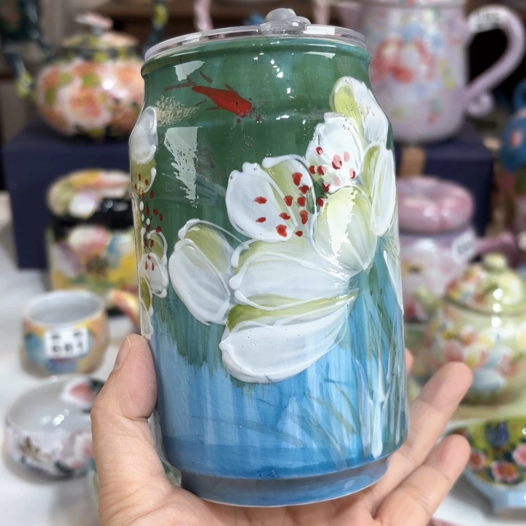 景德镇手绘高温釉下彩陶瓷茶具