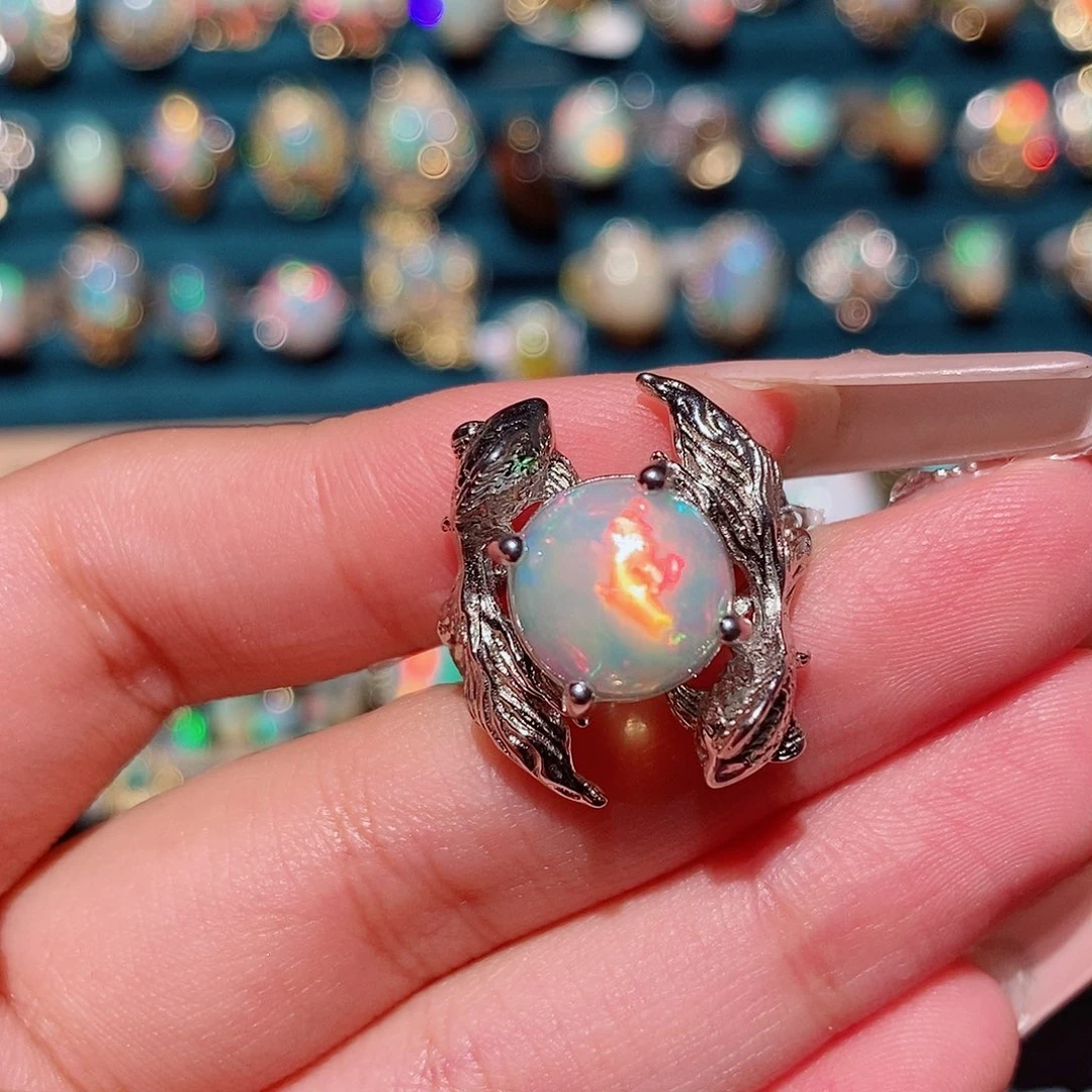 欧泊银S925镶嵌戒指