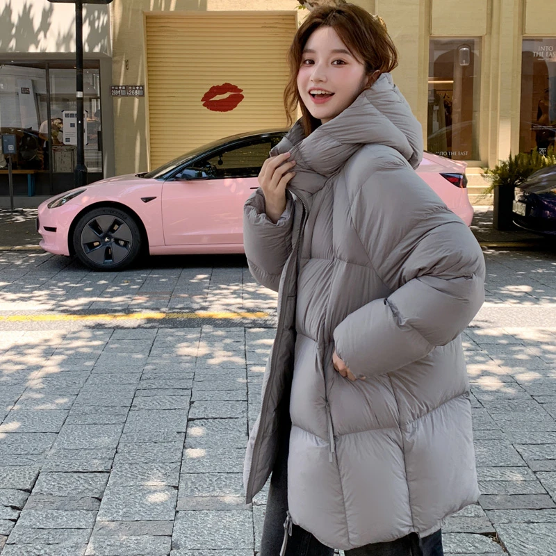 羽绒棉服女2025新款韩系宽松工装棉袄冬季加厚女大童棉衣学生外套