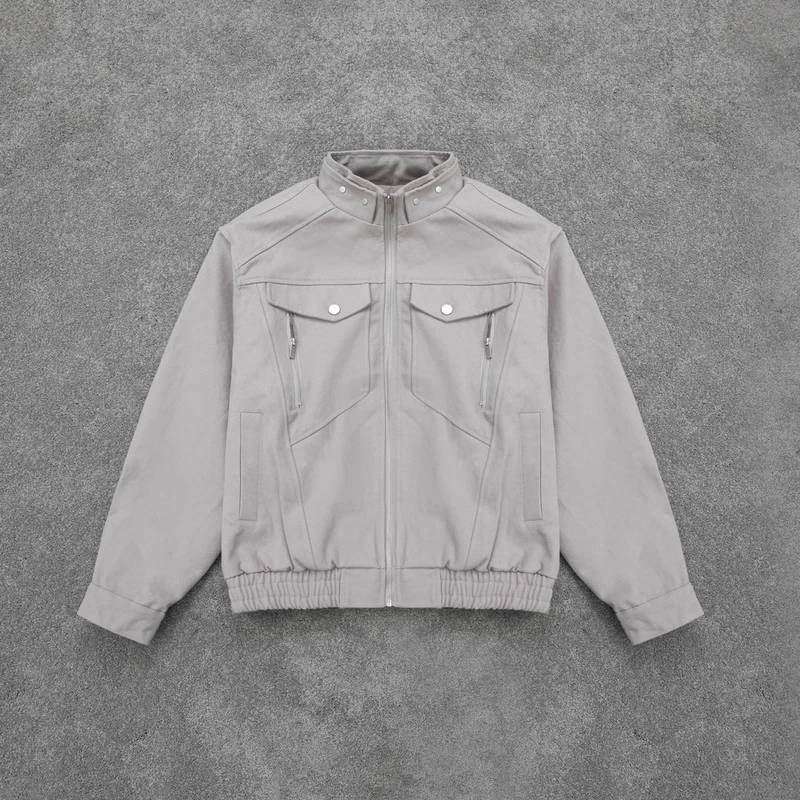 小众春款座山莽夹克男新款潮流痞帅工装拉链设计开衫外套