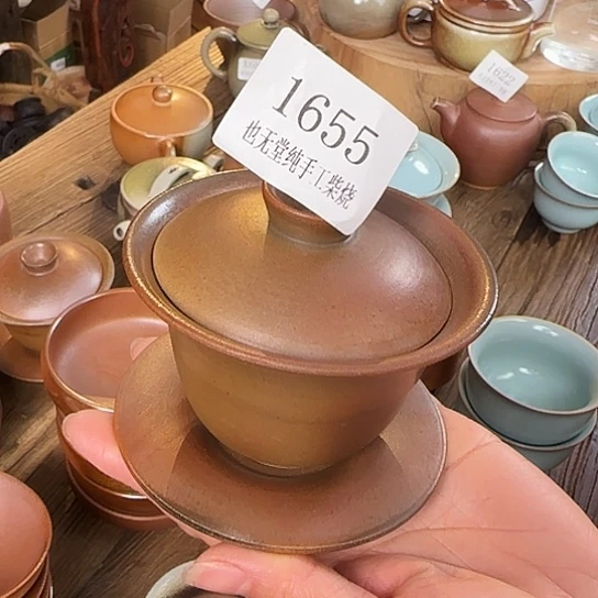 纯手工制作纯柴烧盖碗100容量