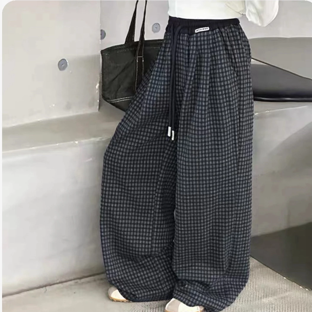 小童小格子休闲裤