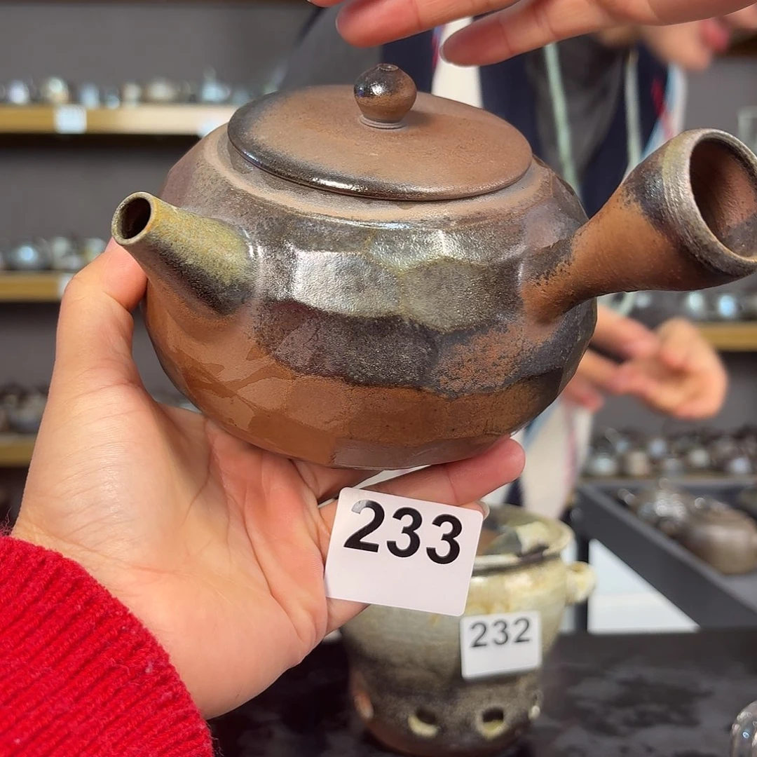 坭兴陶纯柴烧原矿泥料纯手工壶700毫升