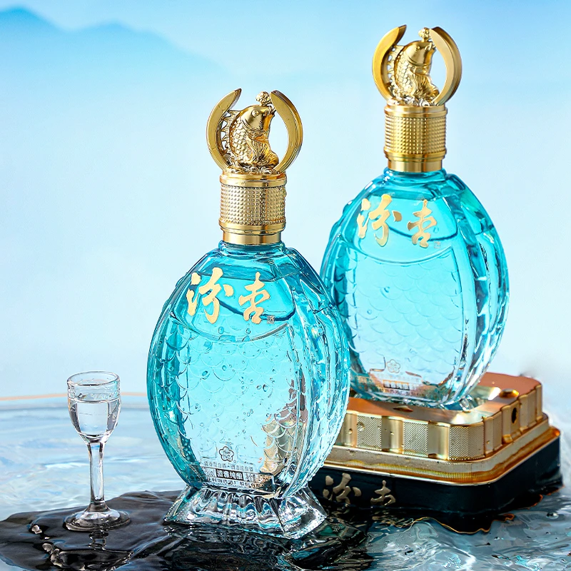 汾杏清香型白酒杏花村清雅纯酿纯粮食酒透明礼盒送礼酒53度475ml