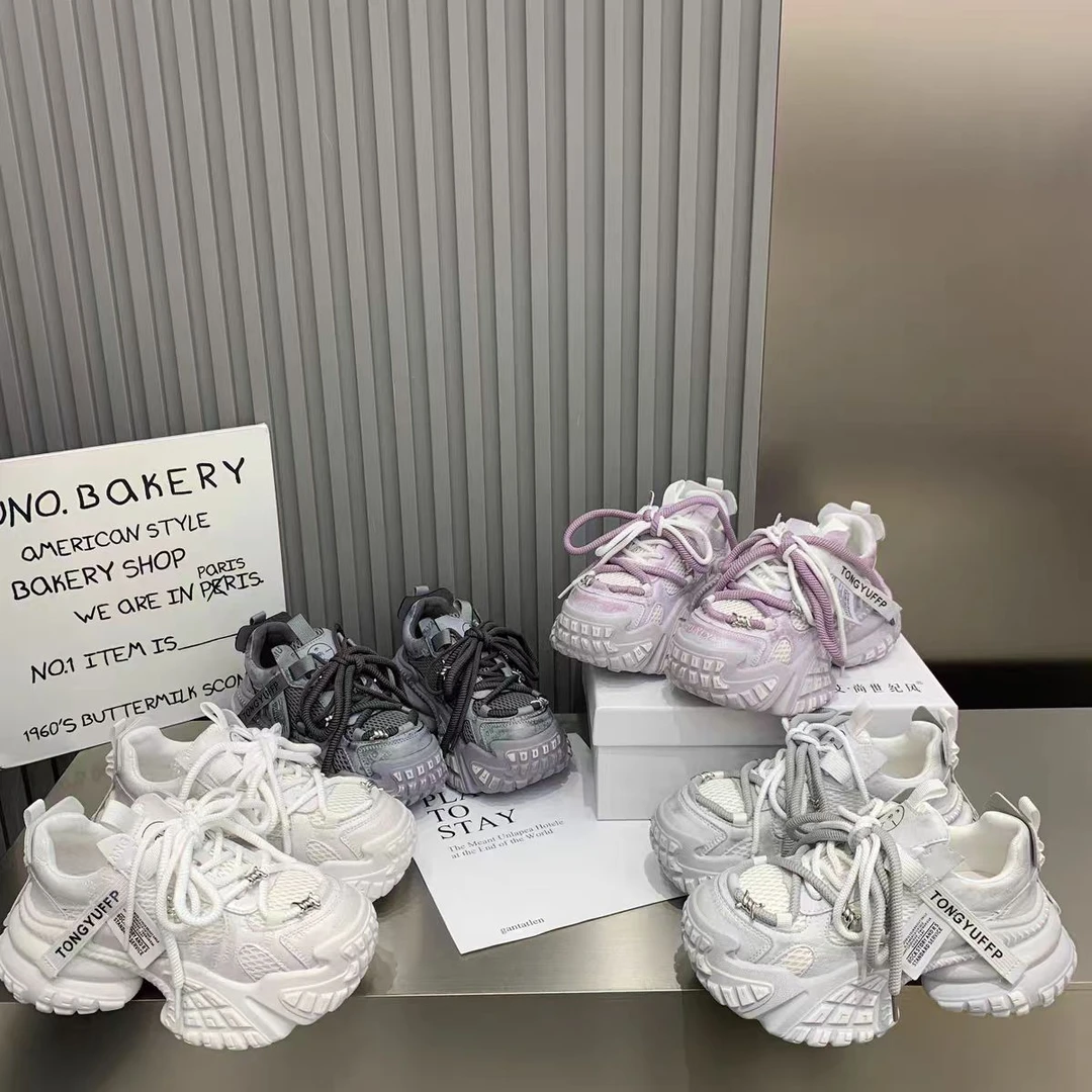 老爹鞋女2025新潮流韩版时尚软底厚底增高鞋百搭休闲风女鞋P2611