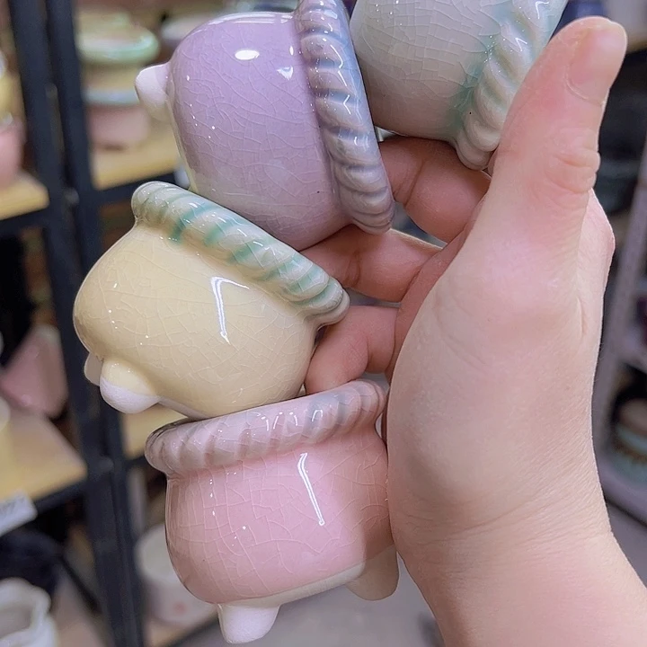 红陶陶瓷花盆当场满12包邮