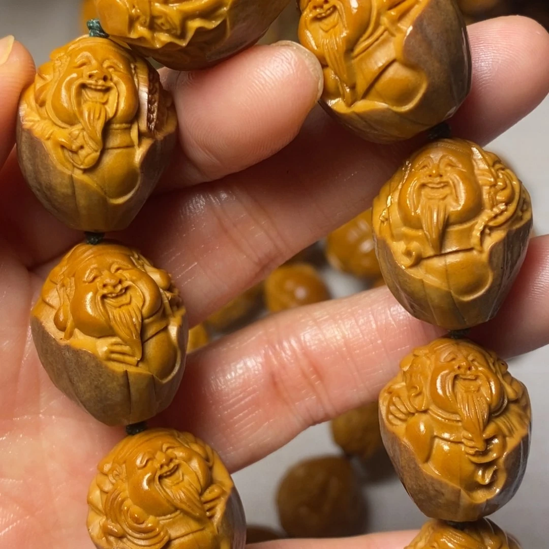 橄榄核手串/手链包衣财神