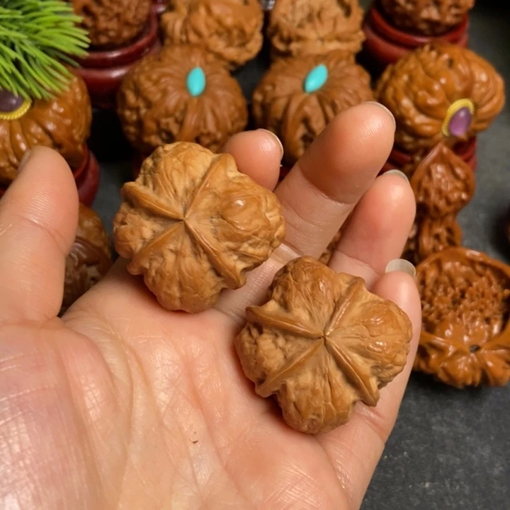 把件文玩核桃四棱275