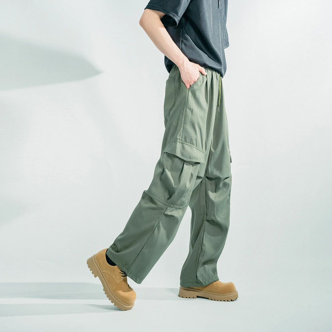 G-FRAME纯色长裤休闲裤复古工装显瘦裤直筒工装裤多口袋春夏透气