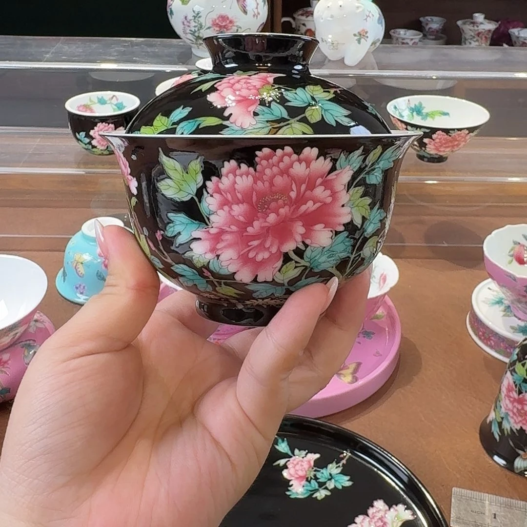 珐琅彩主人杯茶具套装