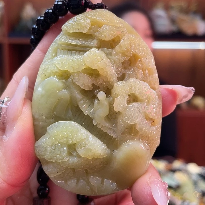 蛇纹石玉未镶嵌手把