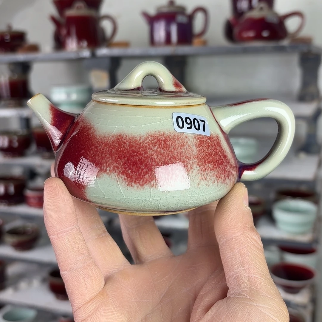 0907钧瓷原矿釉茶壶
