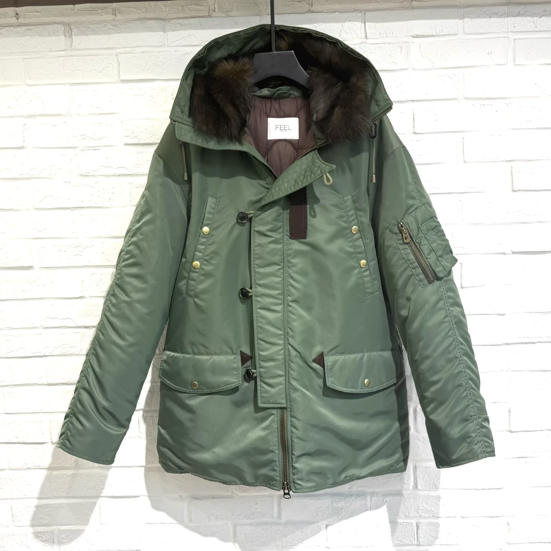 FEEL HOMME 2025冬季新品军旅风N3B派克2514
