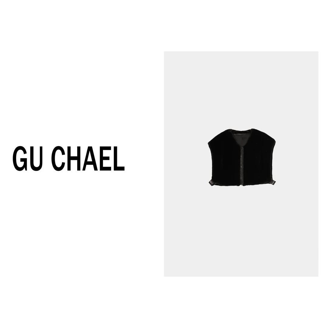 【GUCHAEL】时髦教主 高级水貂披肩马甲81019-8