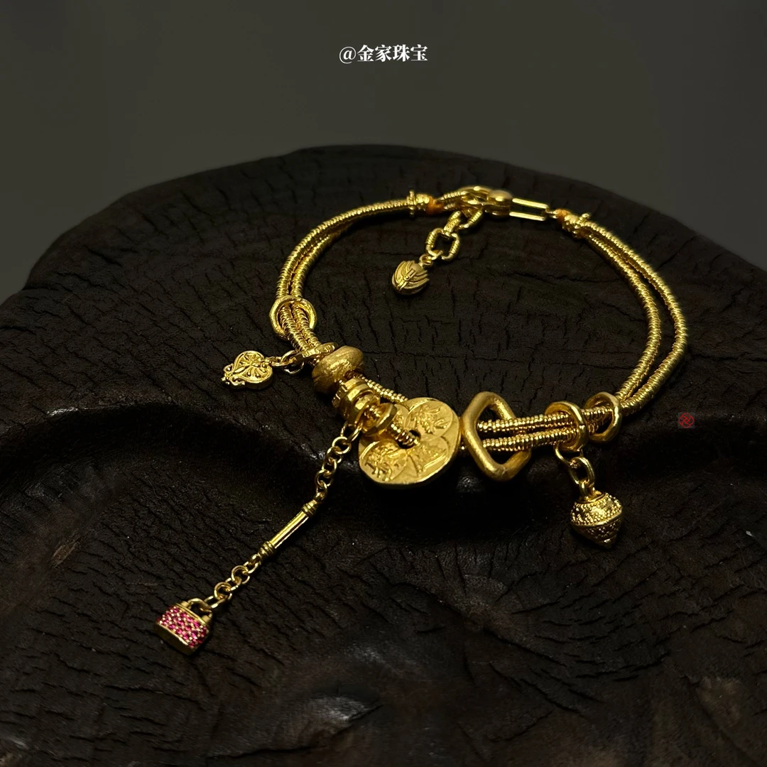 【金家】小金圈系列孤品 黄金足金