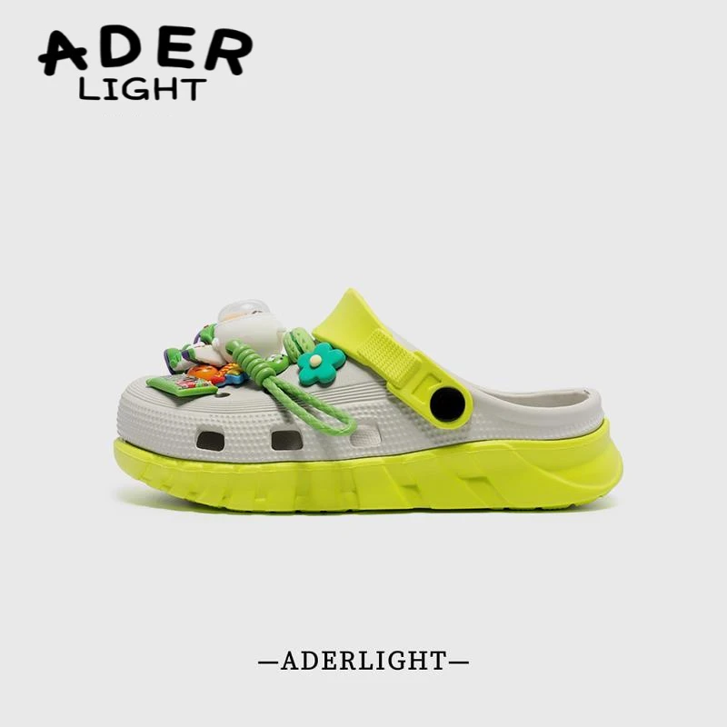 【卡通主题】ADERLIGHT巴斯胡迪潮牌情侣趣味凉拖夏季洞洞鞋女款