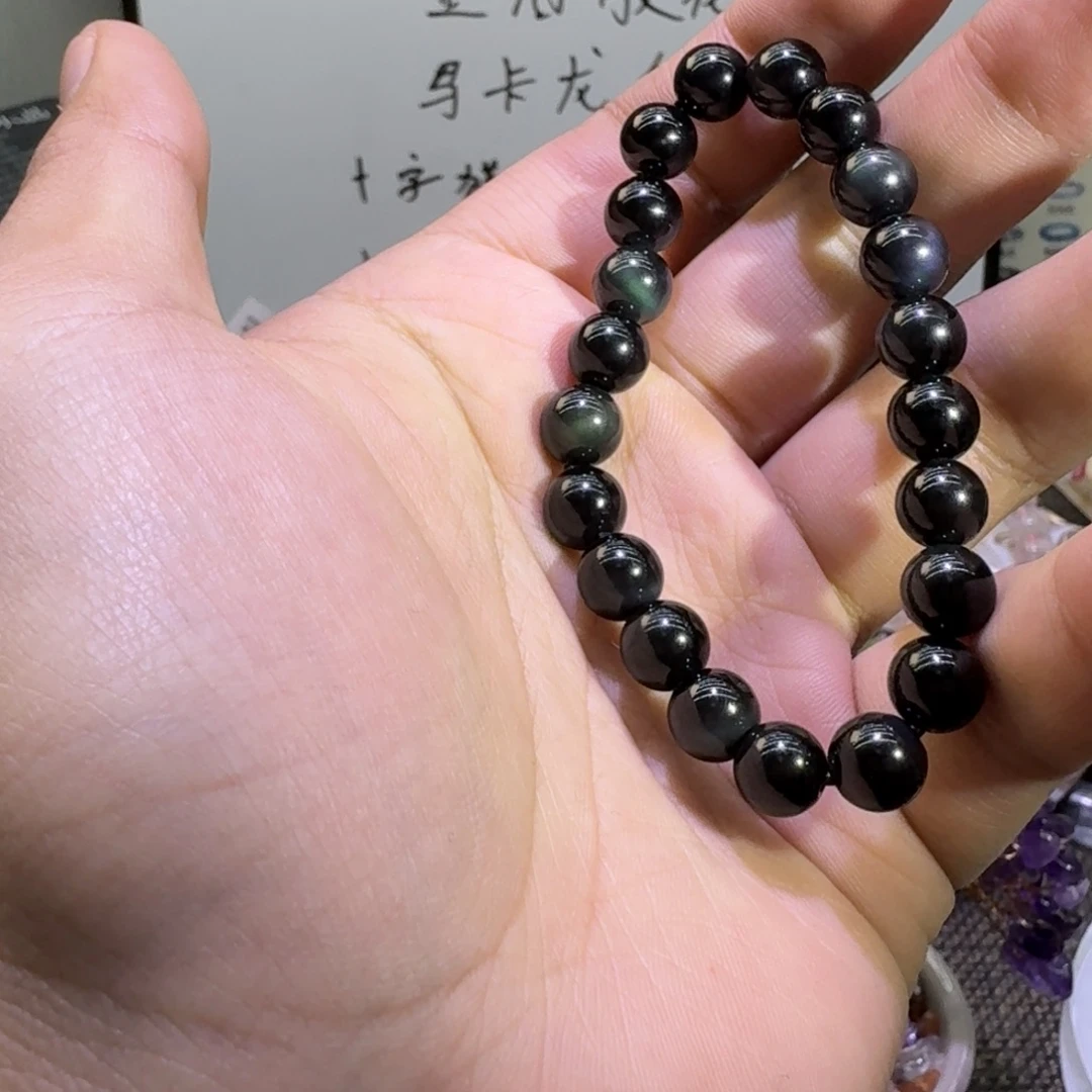 手链水晶未镶嵌黑曜8m+