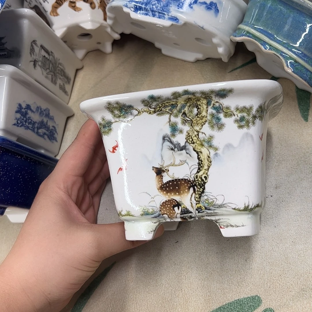 白泥花盆129号瑕疵13/9cm
