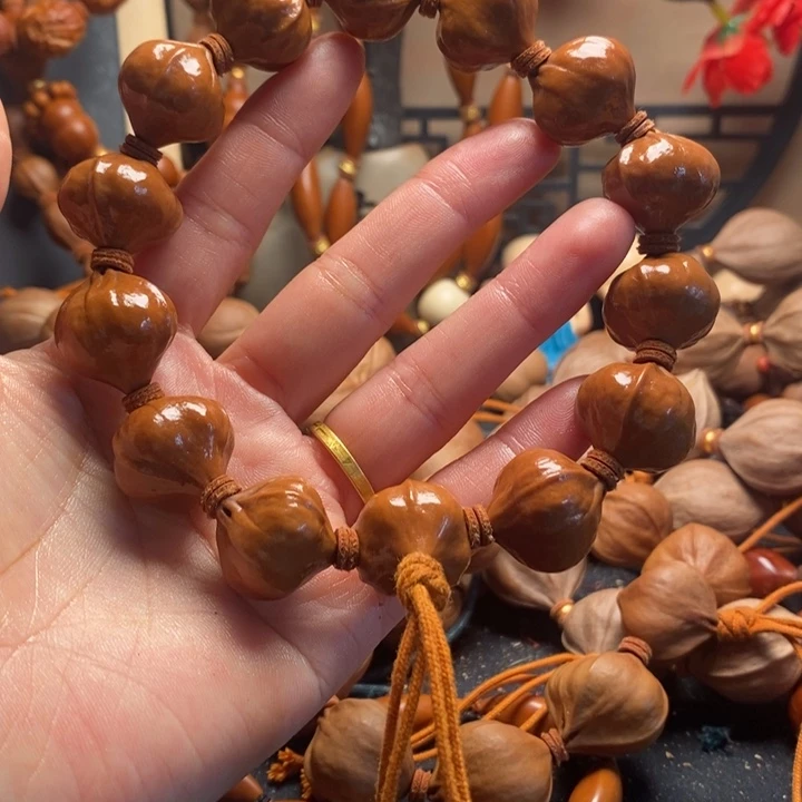 涿***头手串/手链橄榄核蜜桃短圆