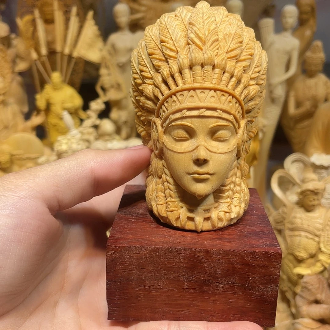 黄杨木印第安少女