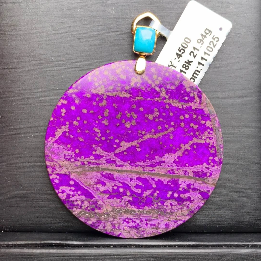 苏纪石（舒俱来）18K金镶嵌吊坠