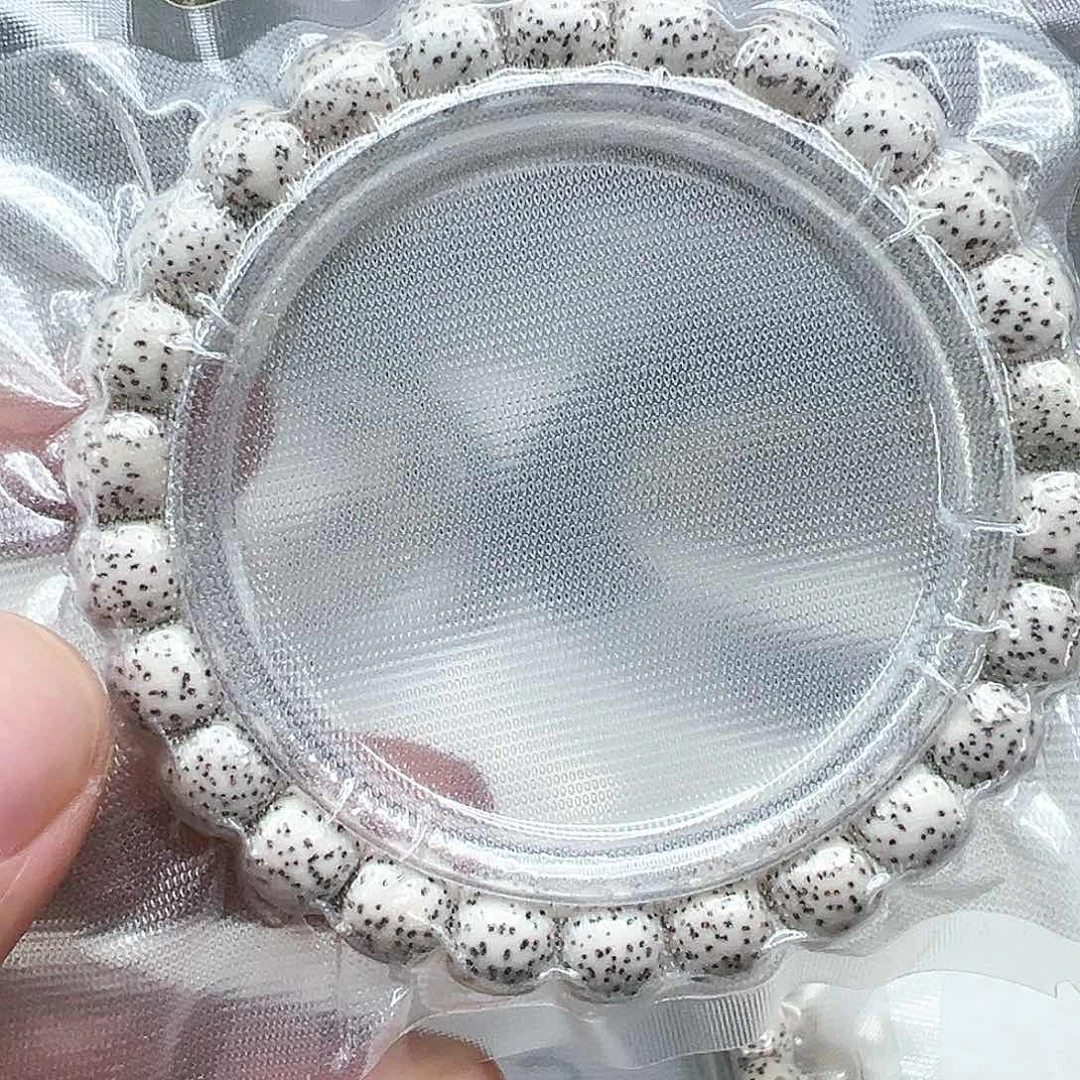 星月菩提手串2入门原脂白星月菩提单圈0.9