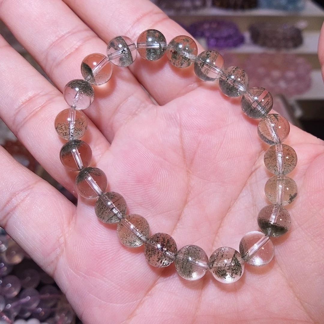 手链水晶未镶嵌绿幽灵8mm