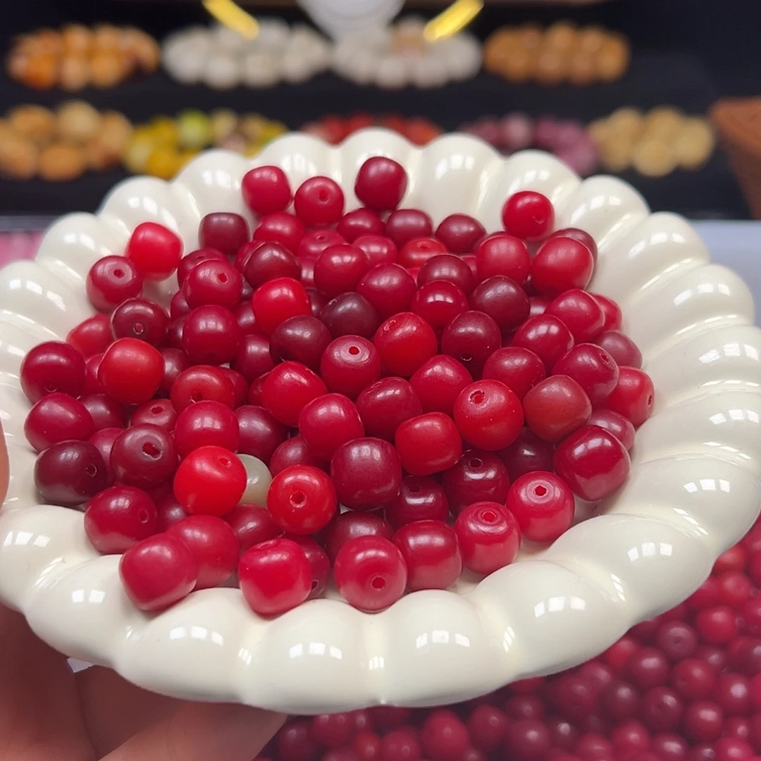 菩提根/象牙果手串红桶11到12混200颗微瑕