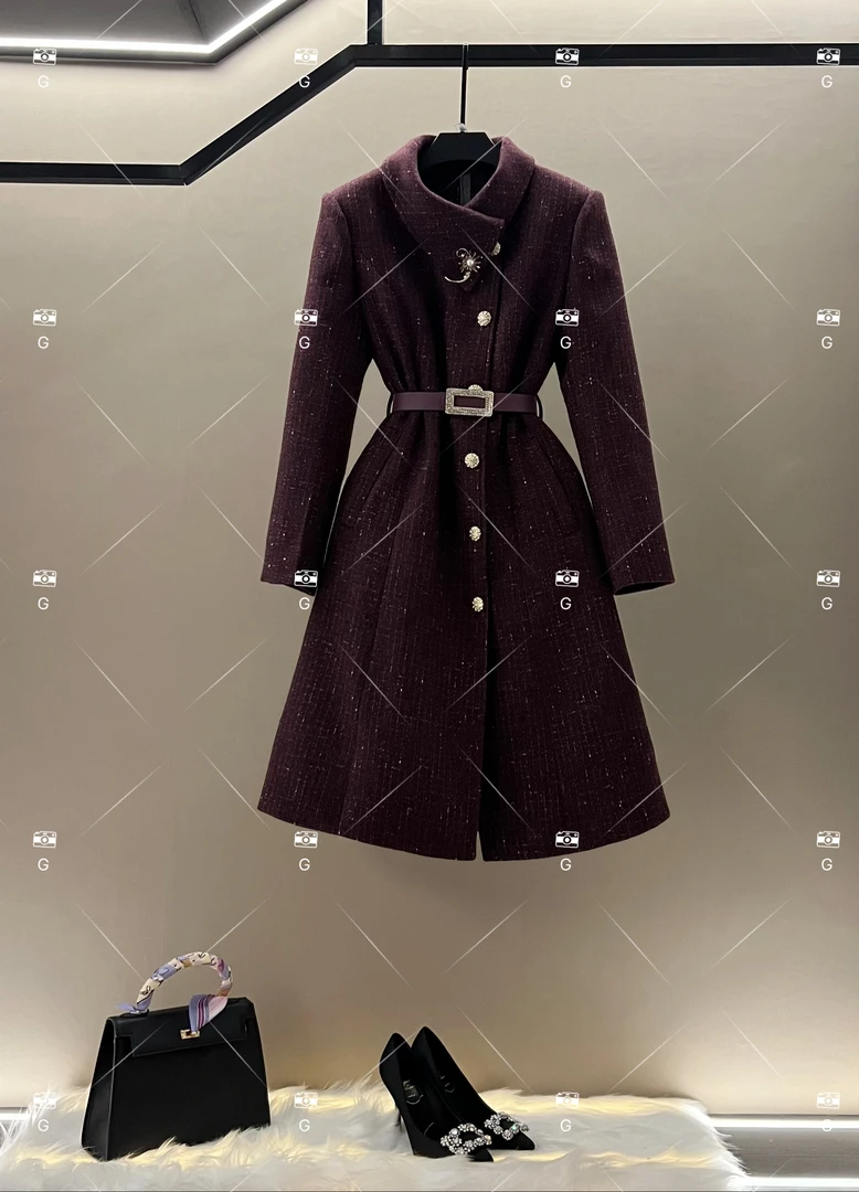 秋冬气质小香风时尚设计师中长款羽绒服 GS-57635