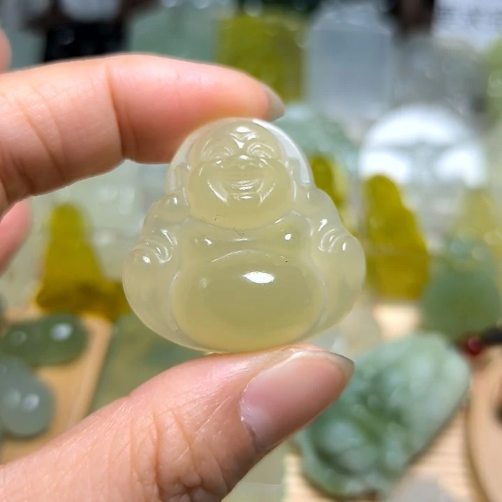 岫玉吊坠(不含链)未镶嵌明**影