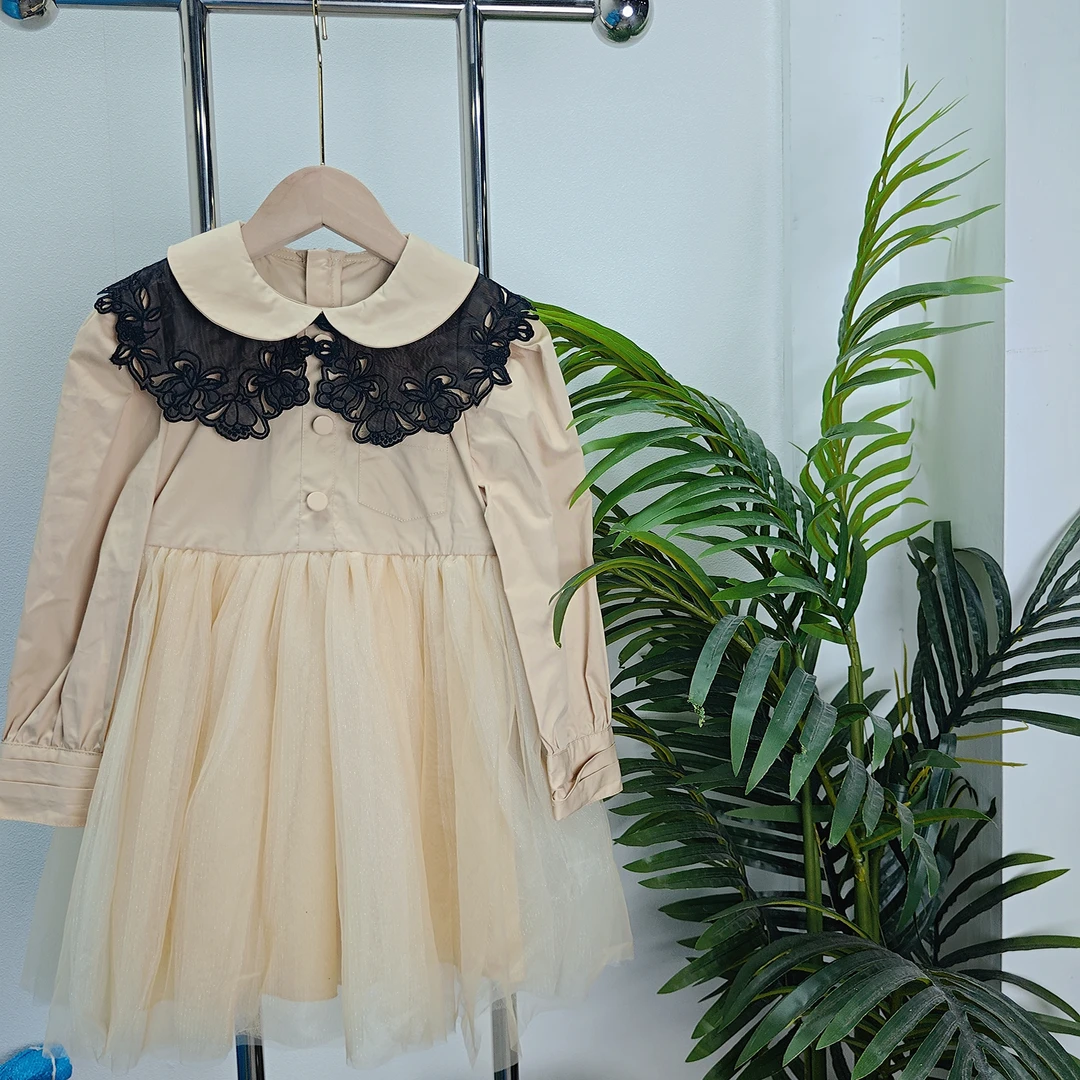 【2036】卡其色连衣裙B6-4