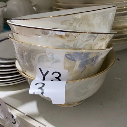 瓷高脚面碗两种花色y33