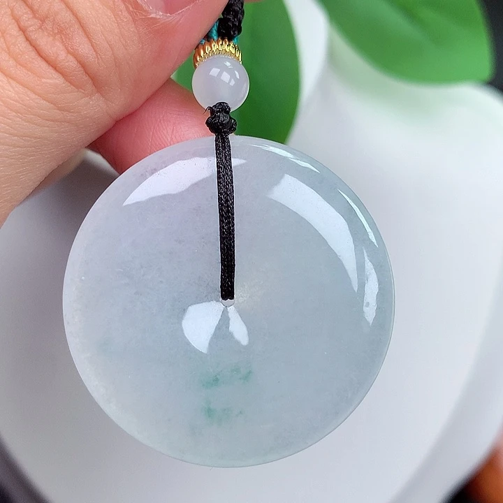 颈饰未镶嵌翡翠平安扣36.1x5.7mm