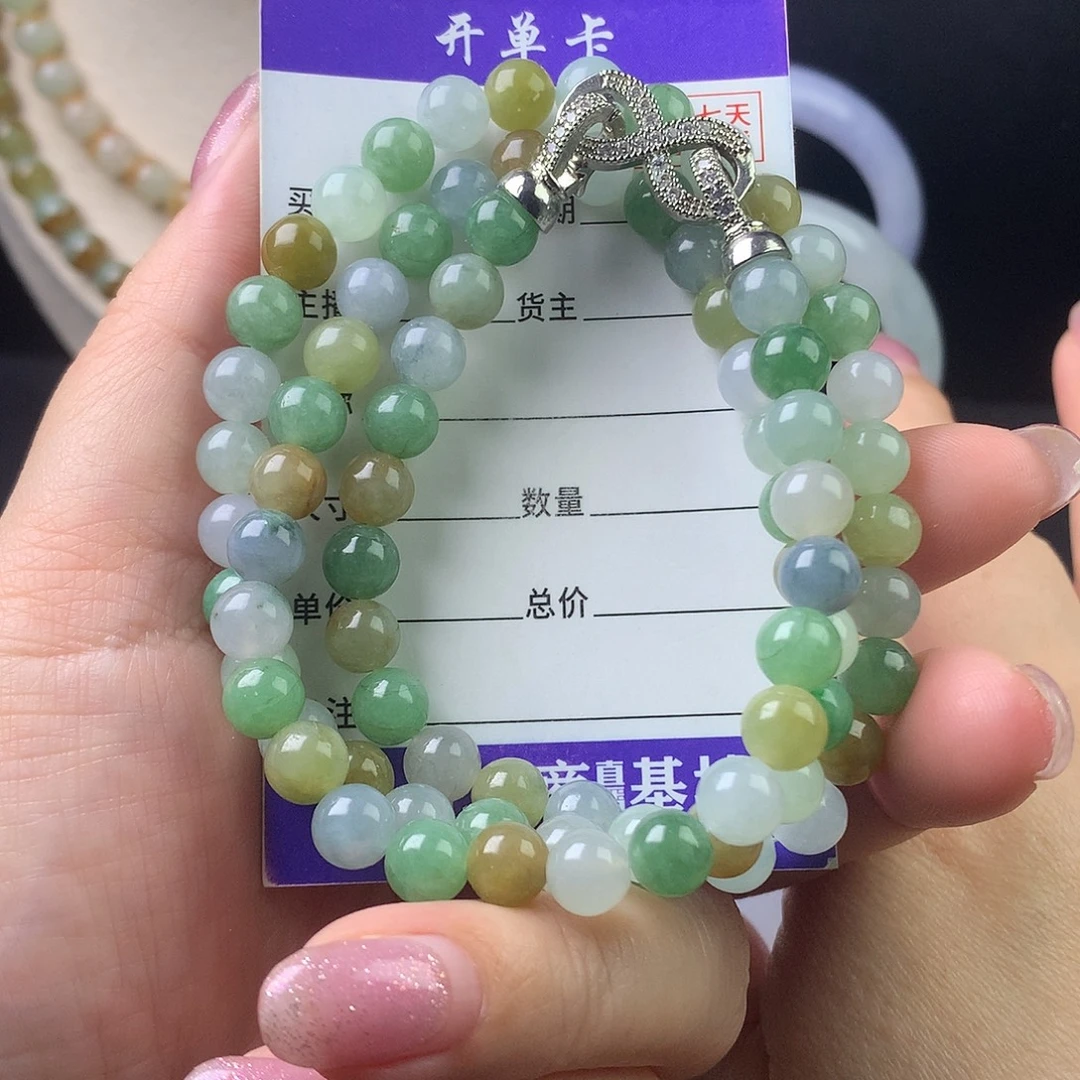 翡翠未镶嵌手链卡7