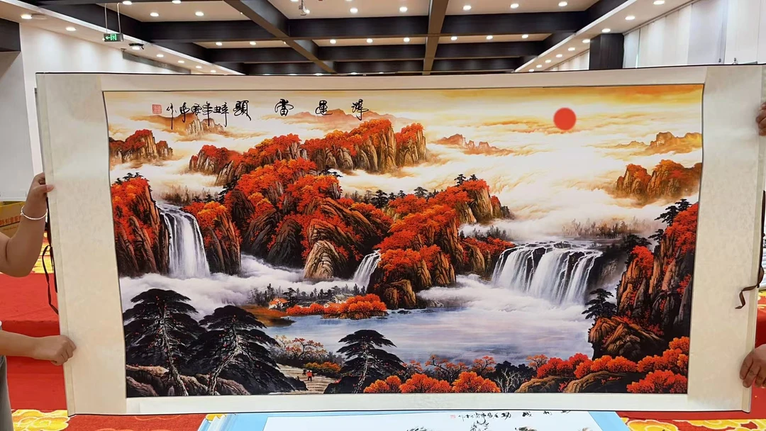 2国画装饰挂画卷轴高档锦绫已装裱大六尺（8）