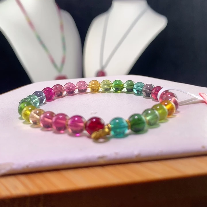 双色碧玺手链未镶嵌